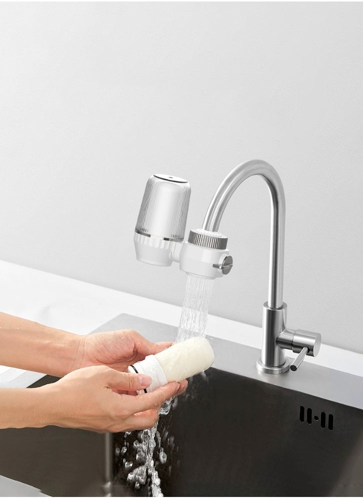 Kitchen Hi-Tech Activated Carbon Faucet Water Filter White/Silver