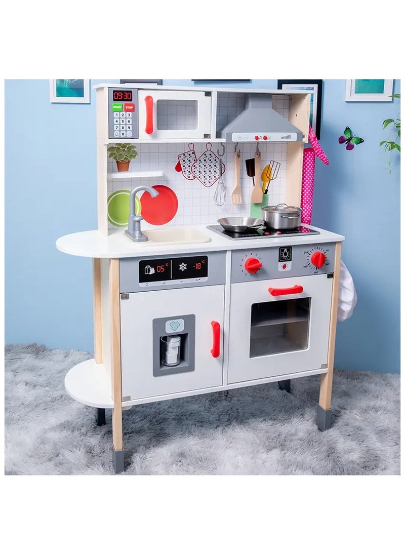 Multifunctional Wooden Kitchen Toy Set for Kids – Modern Kindergarten Pretend Play Kitchen, Role Play Cooking Set, Educational Toy for Boys & Girls, Ideal Gift for Children Ages 3+