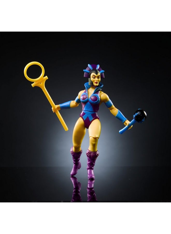 Mattel Origins Cartoon Collection Action Figure & Accessories Set, Evil-Lyn 5.5-Inch Collectible Toy With Mini-Comic