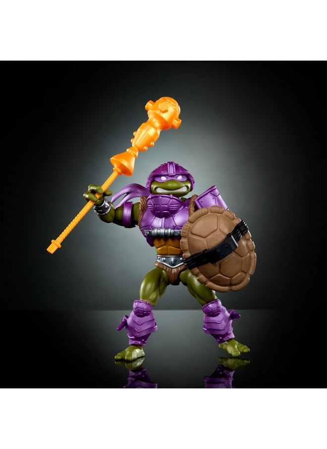 Niverse Origins Turtles Of Grayskull Action Figure & Accessories, Donatello Collectible Toy With 16 Joints, Tmnt & Motu Crossover