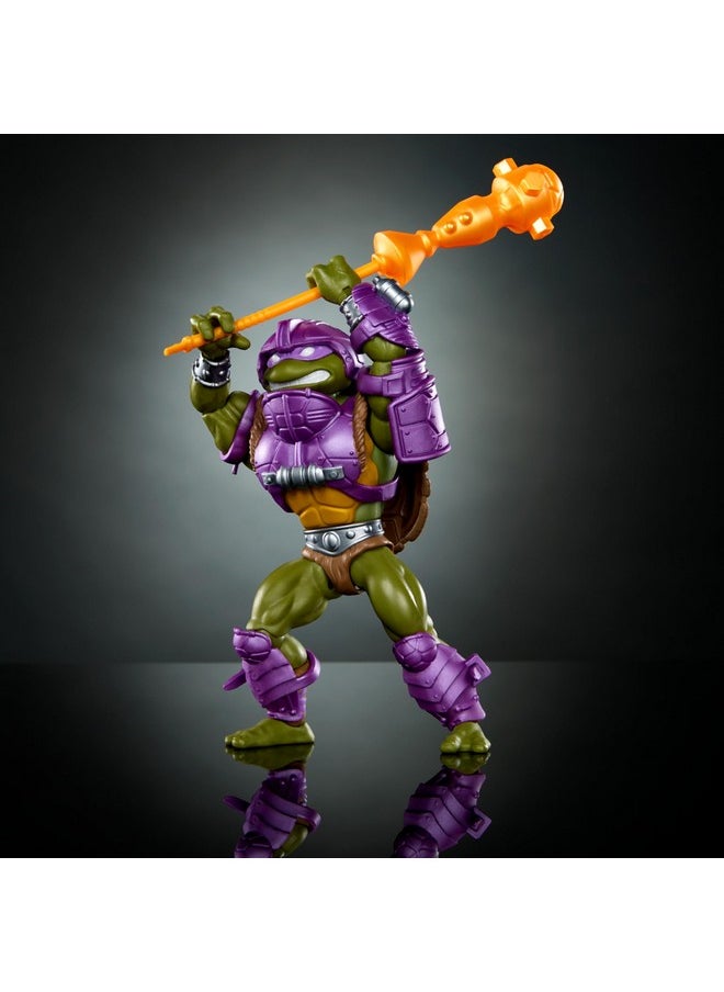 Niverse Origins Turtles Of Grayskull Action Figure & Accessories, Donatello Collectible Toy With 16 Joints, Tmnt & Motu Crossover