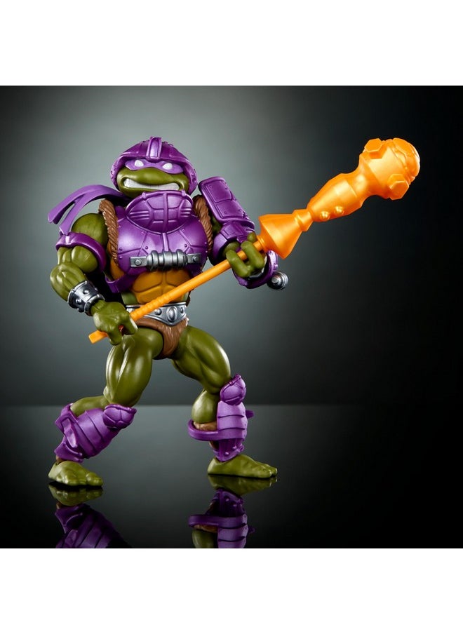 Niverse Origins Turtles Of Grayskull Action Figure & Accessories, Donatello Collectible Toy With 16 Joints, Tmnt & Motu Crossover