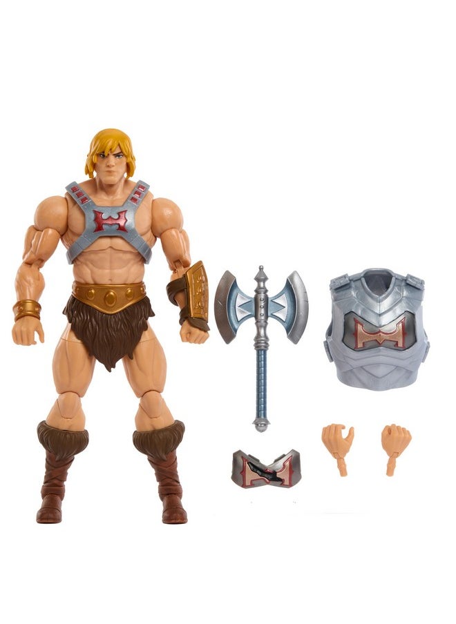 : Revolution Masterverse Action Figure & Accessories, He-Man Deluxe Motu Collectible With 30 Articulations, 7-Inch