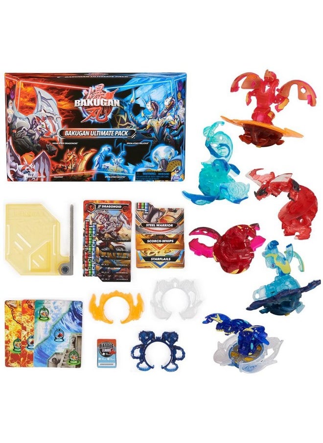 Ultimate 6-Pack, Special Attack Dragonoids, Nillious, Mantid, Octogan; Customizable, Spinning Action Figures, Kids Toys For Boys And Girls 6 And Up