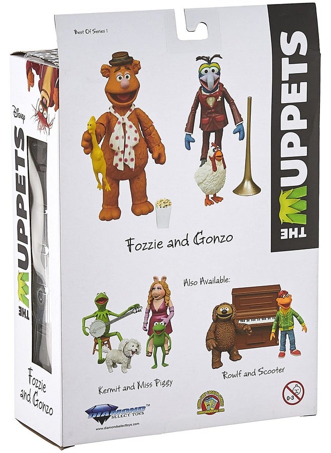 The Muppets Best Of Series 1: Gonzo & Fozzie Action Figure Two-Pack, Multicolor