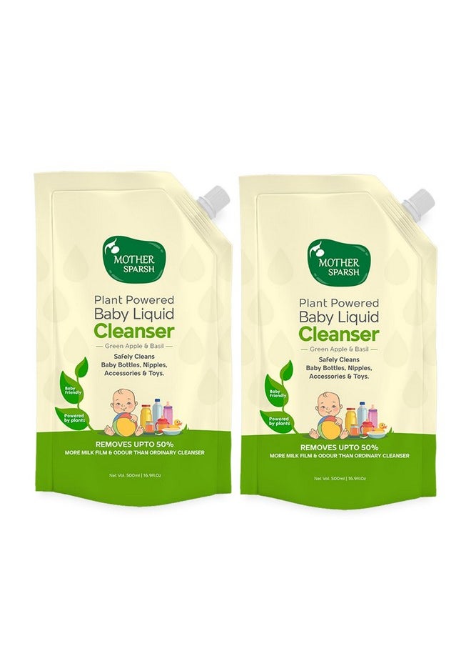 Natural Baby Liquid Cleanser (Powered By Plants) Cleanser For Baby Bottles, Nipples, Accessories And Toys, Refill Pack (1L)