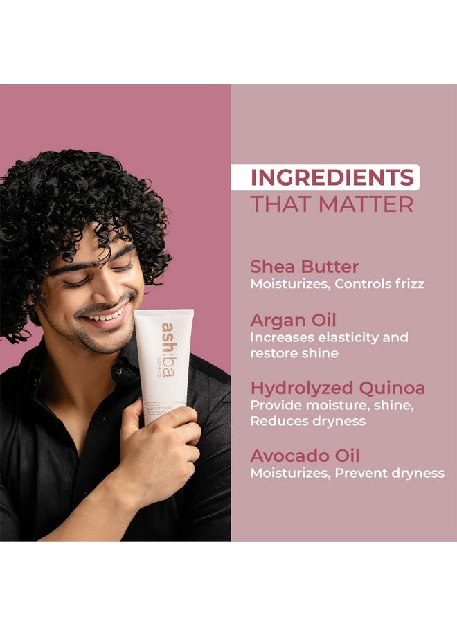 Nourishing Conditioner For Dry&Frizzy Hair|Deep Conditioning,& Hydration For Wavy,& Curly Hair|With Shea Butter,Argan,& Green Tea|Natural-Silicone,& Paraben Free-200Ml,1 Count