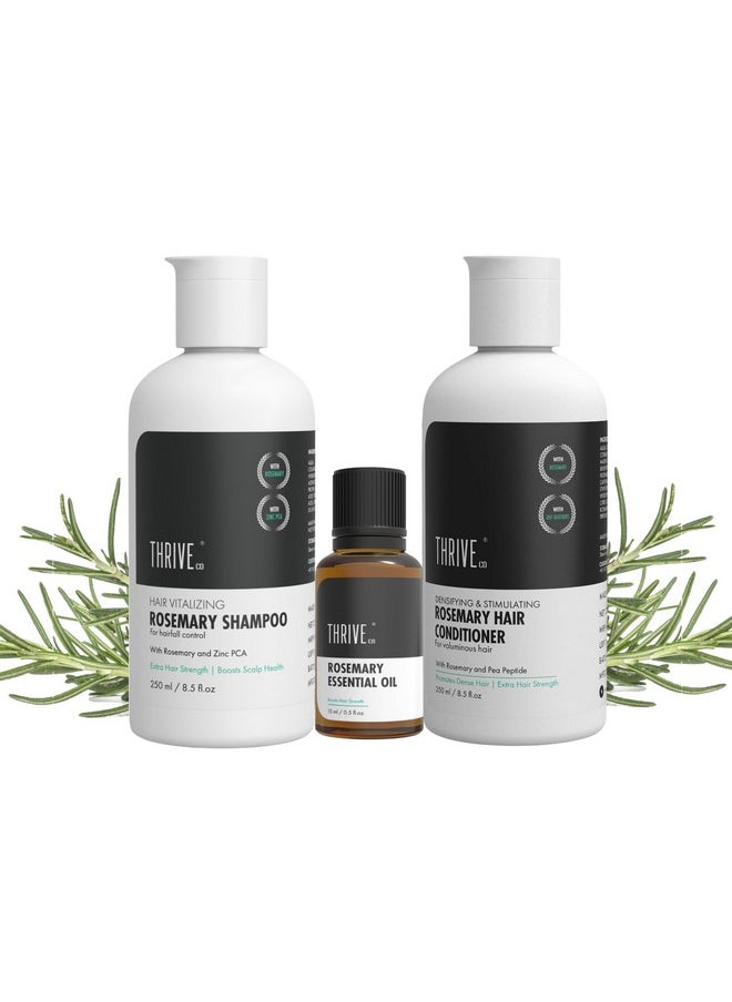 Rosemary Shampoo - 250Ml, Rosemary Conditioner - 250Ml And Rosemary Essential Oil - 15Ml