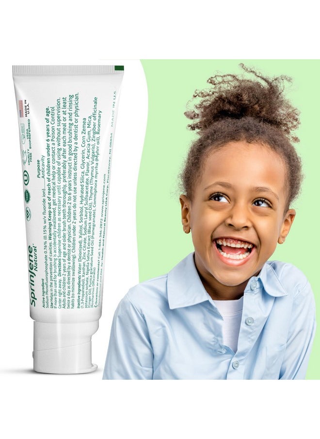 Natural Kids Toothpaste, Watermelon | Natural Children’S Toothpaste For Cavity Protection | Fluoride Toothpaste For Toddlers | 4 Pack