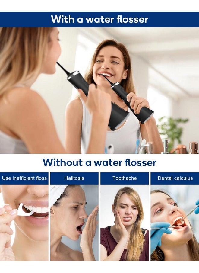 Lp211 Cordless Advanced Water Flossers For Teeth, 5 Cleaning Modes Rechargeable Power Dental Flosser 8 Replacement Jet Tips Ipx 7 Waterproof Dental Irrigador With Portable Travel Storage Pouch