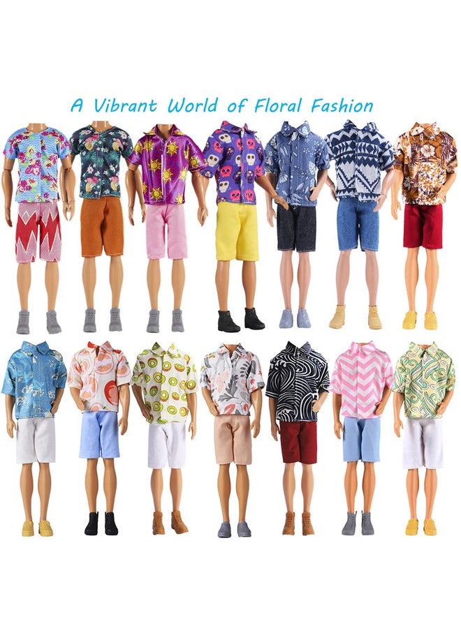 10-Item Fantastic Pack = 5 Sets Fashion Casual Wear Clothes Outfit +5 Pairs Shoes For Boy Doll Random Style (Casual Wear Clothes + Black Suit + Swimwear)