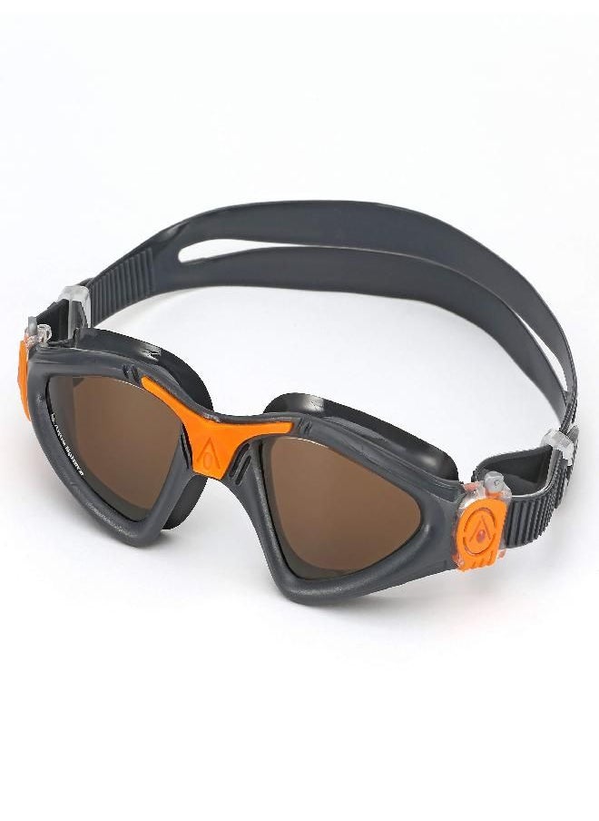 Aqua Sphere Kayenne Swim Goggles with Polarized Lens (Gray/Orange)