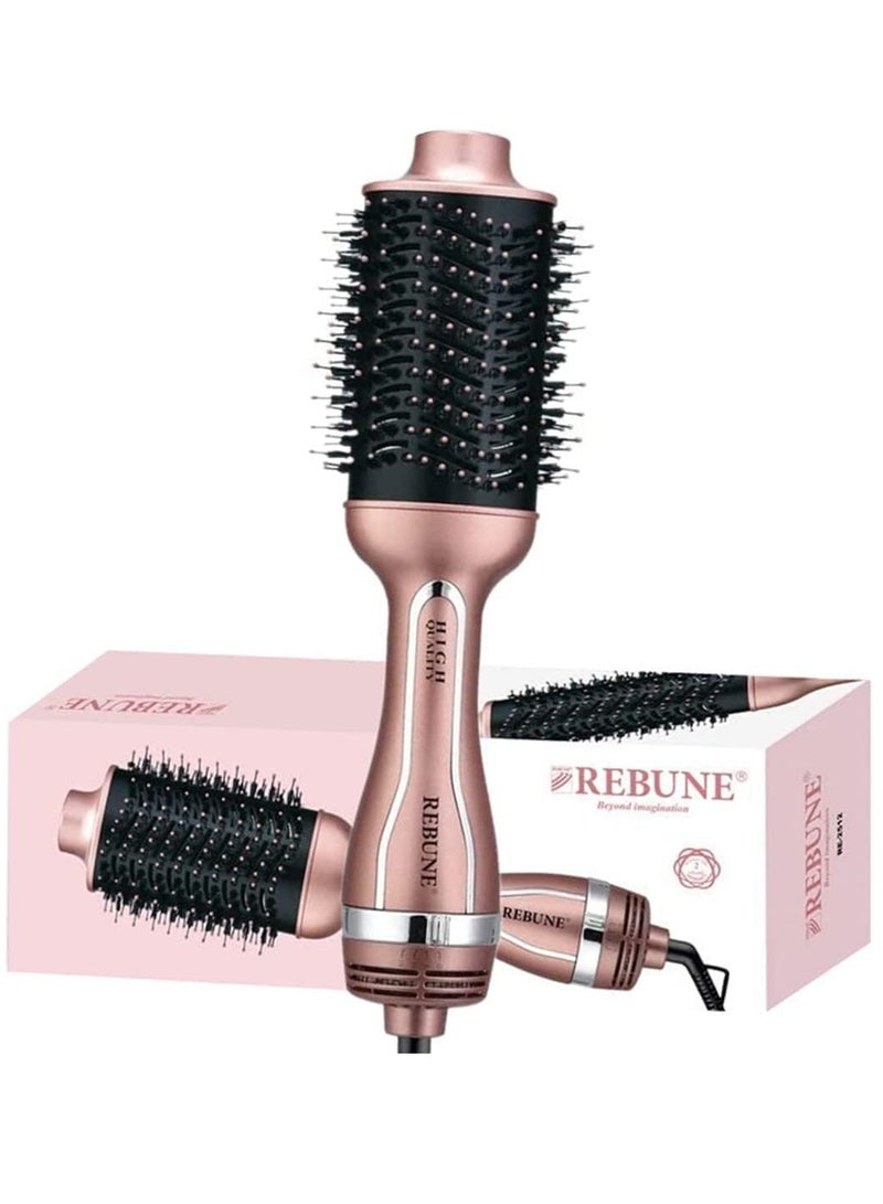 RE-2512R Hair Styler 1200W One-Step Hot Air Styler Volumizer Hair Dryer and Hot Air Brush Pink