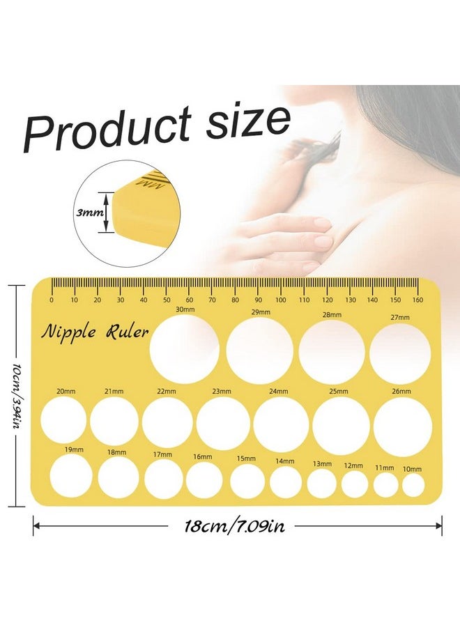 Nipple Ruler, Nipple Rulers For Flange Sizing Measurement Tool, Silicone & Soft Flange Size Measure For Nipples, Breast Flange Measuring Tool Breast Pump Sizing Tool-New Mothers Musthaves