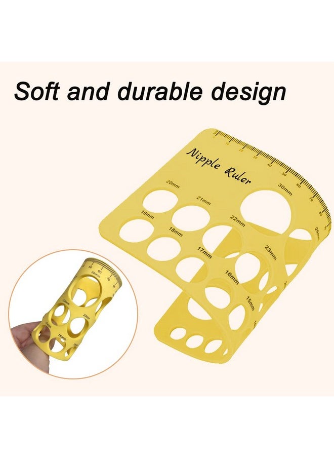 Nipple Ruler, Nipple Rulers For Flange Sizing Measurement Tool, Silicone & Soft Flange Size Measure For Nipples, Breast Flange Measuring Tool Breast Pump Sizing Tool-New Mothers Musthaves