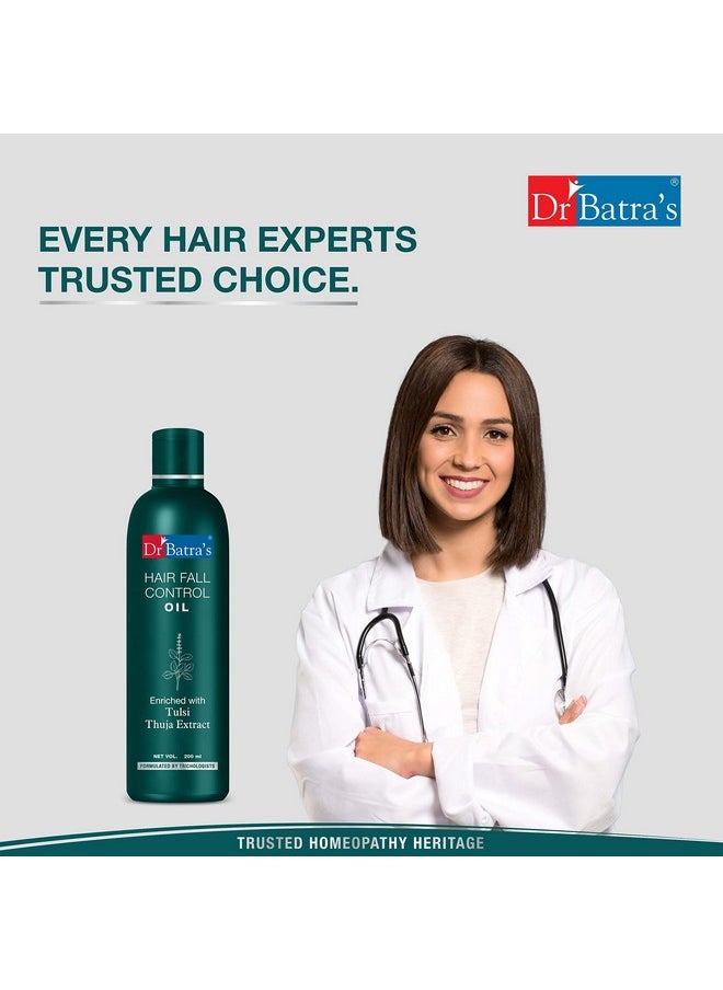 Hair Fall Control Oil, Hair Oil For Healthier Scalp, Enriched With Thulsi, Brahmi & Thuja, Controls Damaged Scalp,Hair Oil For Nourishment (200Ml)