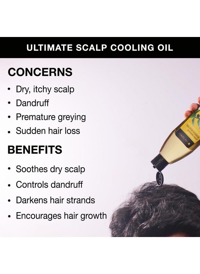 Cold-Pressed Bhringraj Oil-Pure & Natural| Hair Growth, Strengthening & Nourishing Hair Roots, Anti-Dandruff, Cooling Scalp| Coconut, Sesame, Mother Herb| 225Ml