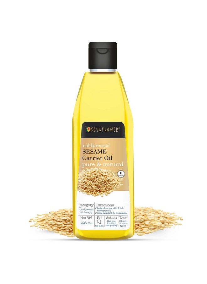 Sesame Hair Oil For Hair And Skin, (Til, Gingelly) | 100% Pure, Natural & Coldpressed | 225Ml