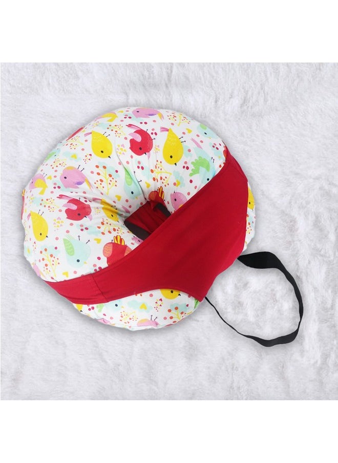 5In1 Baby Feeding Pillow With 100% Cotton Detachable Cover | With Belt And Baby Hoop | Breastfeeding Pillow | Nursing Pillow (501)