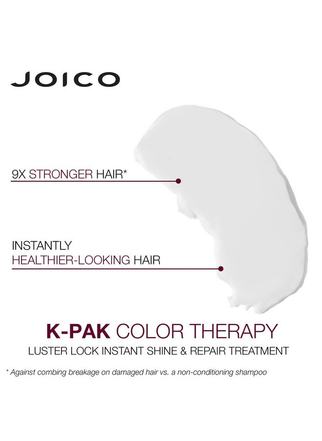 K-Pak Color Therapy Luster Lock Instant Shine & Repair Treatment | For Color-Treated Hair | Boost Color Vibrancy | Repair Breakage | With Keratin & Argan Oil | 8.5 Fl Oz