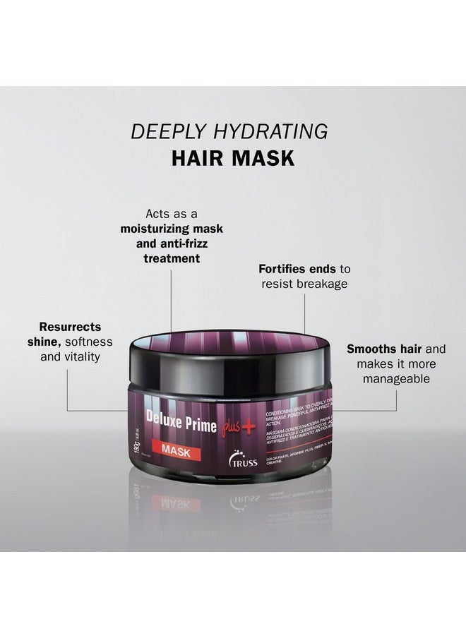 Deluxe Prime + Hair Treatment - Anti Frizz, Hydrating For Brittle And Discolored Hair - Powerful Shine & Anti-Breakage (6.35 Oz)