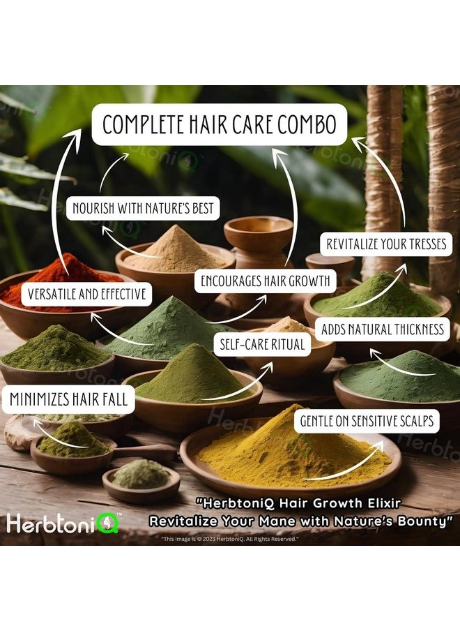 Herbal Hair Mask Powder Mini Pack - 16 Herbs Powders For Hair Growth And Scalp Health Hair Pack - 40G Each (640 Grams), Multicolor