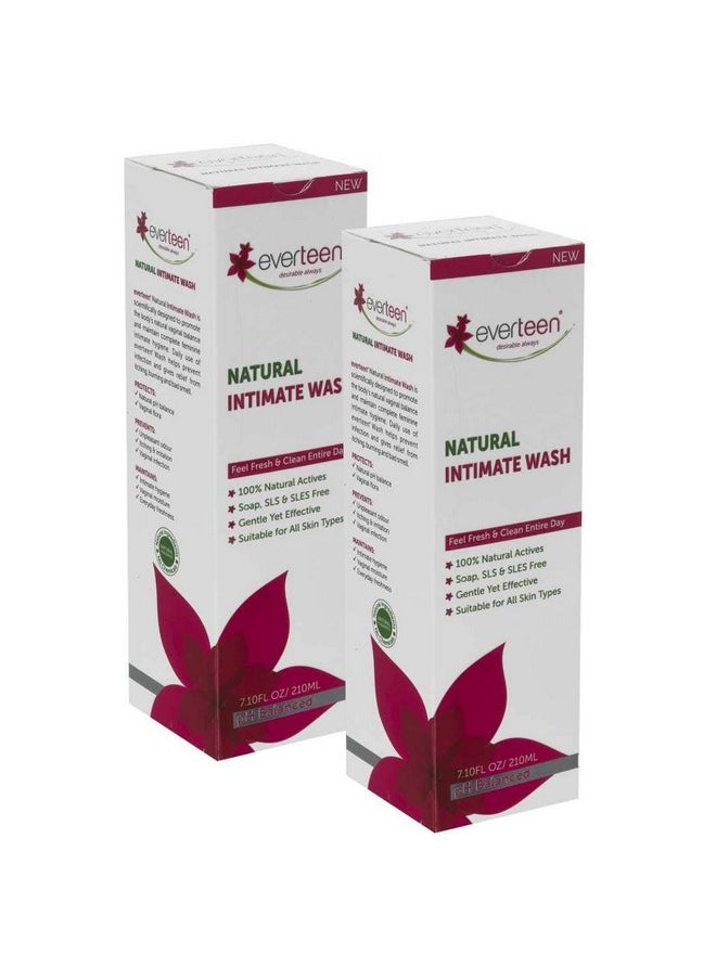 Natural Intimate Wash For Feminine Hygiene In Women - 2 Packs (210Ml Each)