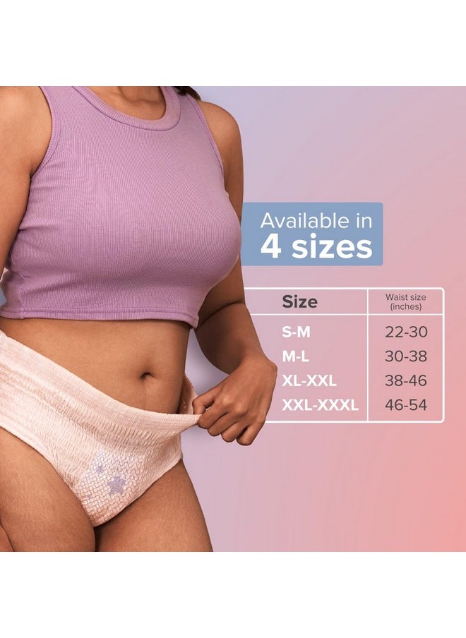 Overnight Disposable Period Panties | Pack Of 5 | (S - M) | Heavy Flow Absorbency | Leakproof Protection | Discreet & Secure | Breathable | No Rashes | No Discomfort