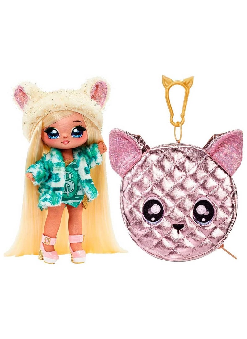 Na! Na! Na! Surprise Na 2-in-1 soft 19 cm fashion doll Glam Series Victoria Grand Fashion Doll And Metallic Chihuahua Purse