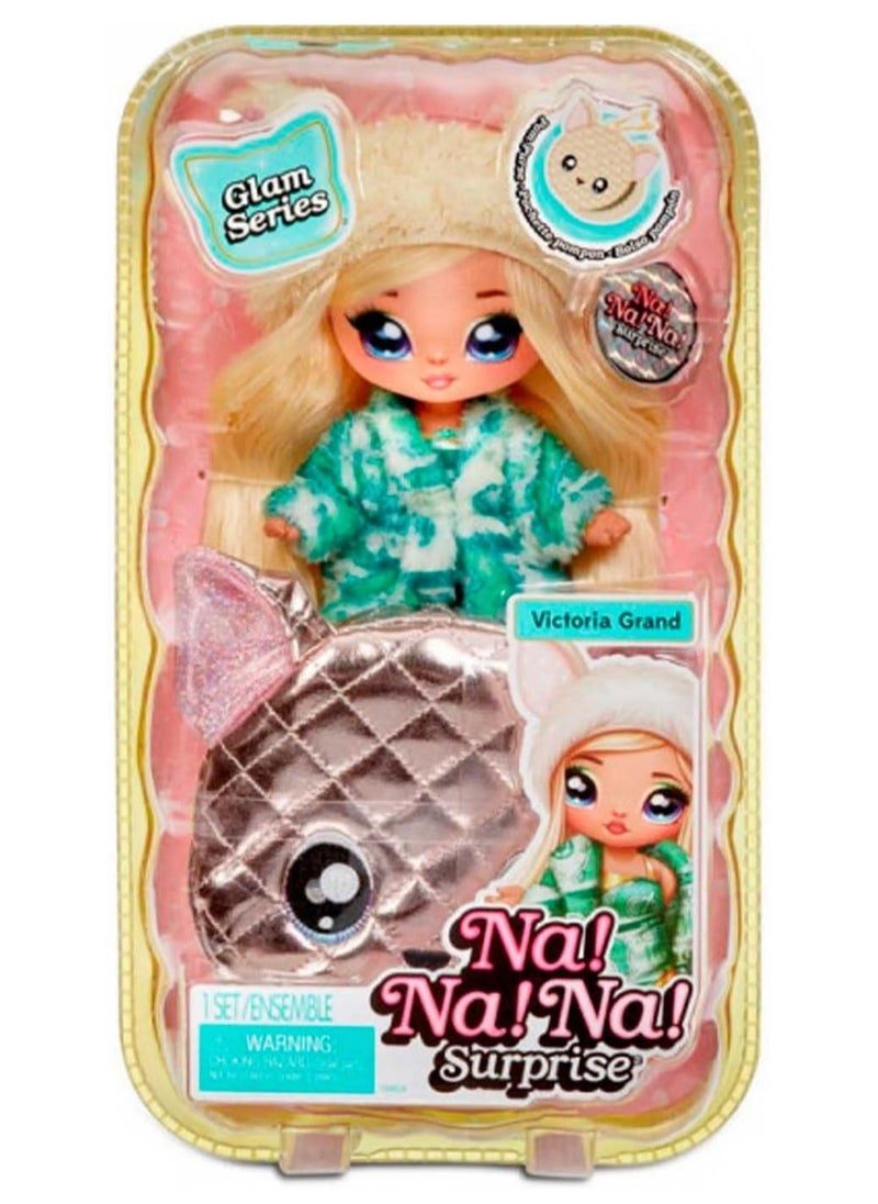 Na! Na! Na! Surprise Na 2-in-1 soft 19 cm fashion doll Glam Series Victoria Grand Fashion Doll And Metallic Chihuahua Purse