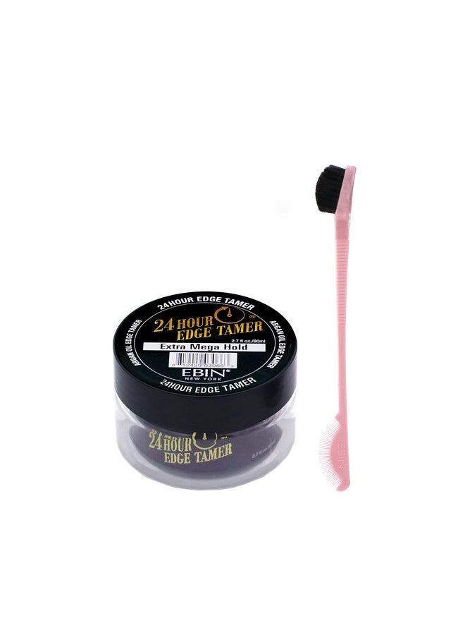 24 Hour Edge Tamer Kit (2.7Oz/ 80Ml, Hard) No Flaking, No White Residue, Shine And Smooth Texture With Edge Styling