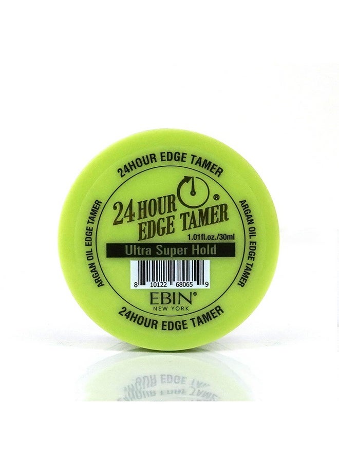 24 Hour Edge Tamer, Ultra Super Hold - No Flaking, No White Residue, Shine And Smooth Texture With Argan Oil And Castor Oil (1.01 Fl Oz (Pack Of 1))