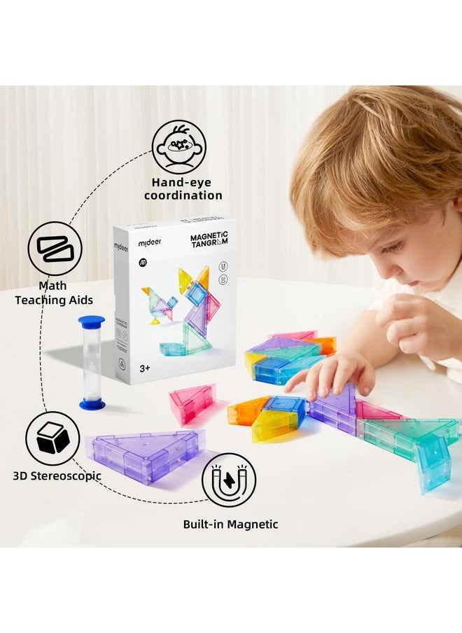 Magnetic Tangram Travel Tangram Puzzle Magnetic Pattern Block For Ages 4 5 6 7 8 9 Toy For Kids Brain Development Toy Iq Educational Toy Gift