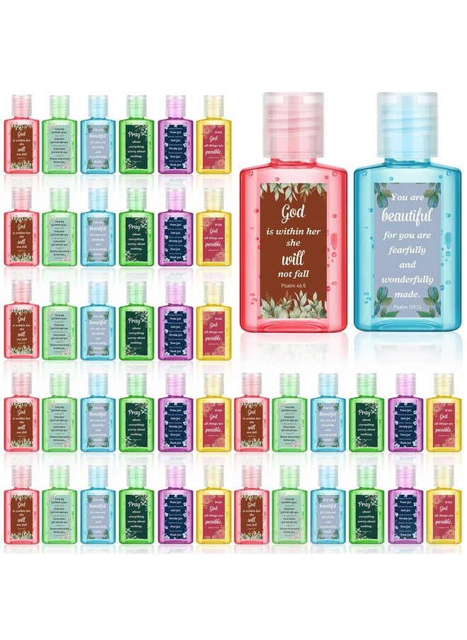 48 Pack Vintage Christian Hand Sanitizer Bulk Bible Verse Mini Hand Sanitizer Christian Gift For Women Bible Travel Size Hand Sanitizer Religious Gifts For Mom Grandma Friends Church Favors