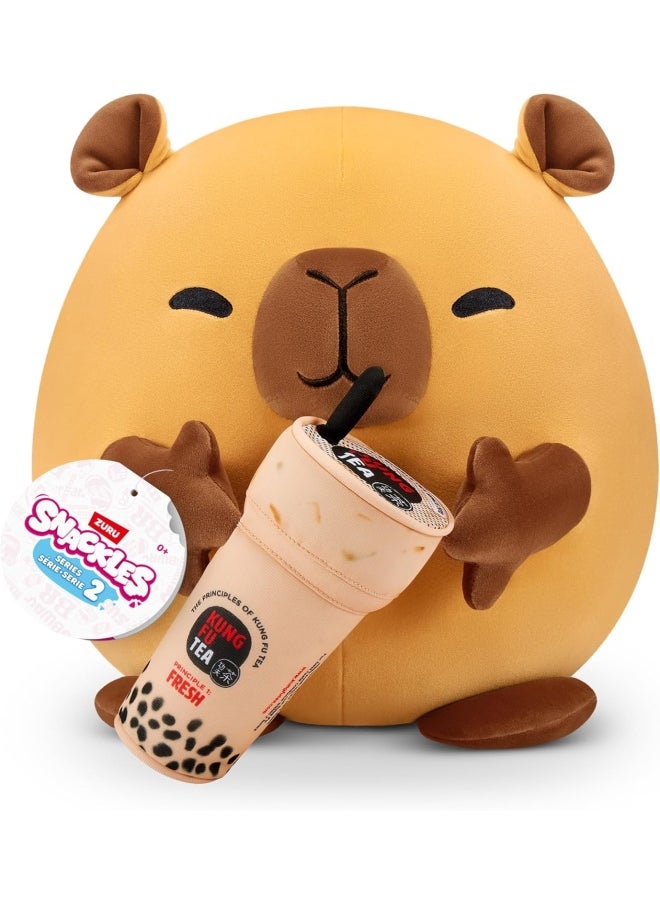 Snackles Series 2 Spencer the Capybara with Boba Plush (20.32 cm)