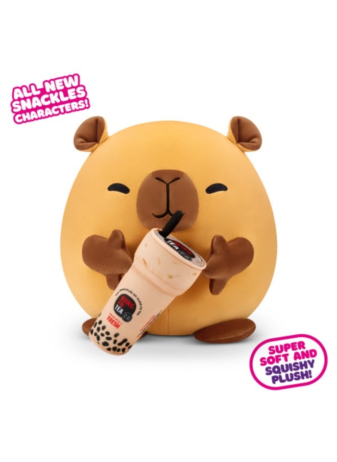 Snackles Series 2 Spencer the Capybara with Boba Plush (20.32 cm)