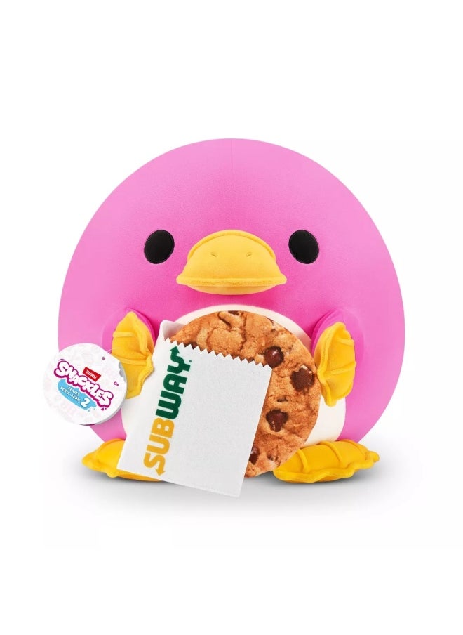 Snackles Series 2 Whiney the Platypus with Subway Cookie Plush (35.56 cm)