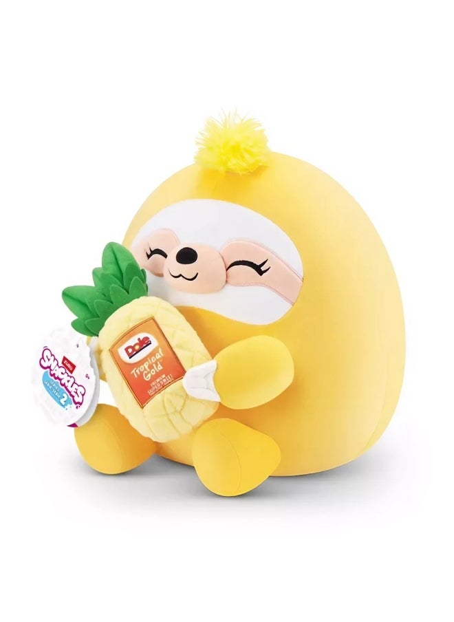 Snackles Series 2 Plush Sandy the Sloth with Dole Pineapple (35.56 cm)