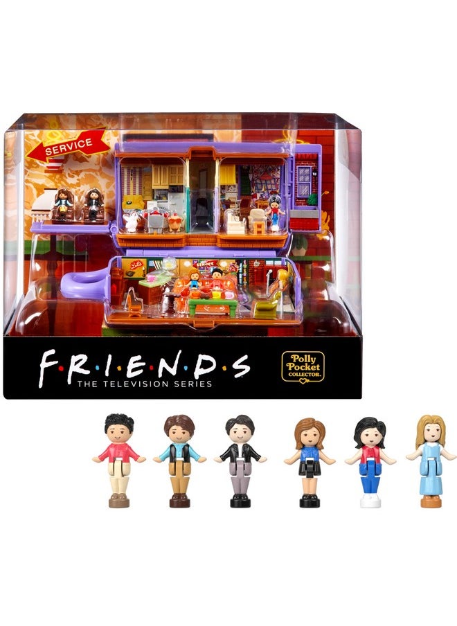 Friends Compact Playset With 6 Character Dolls & 9 Accessories, Coffee Cup Exterior, Collectible Toy