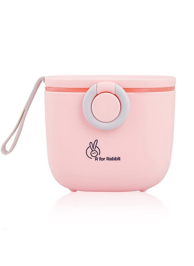 Silicone First Feed Box For Baby, Kids Milk Powder Box Multi-Functional Meal Box 210G Pink