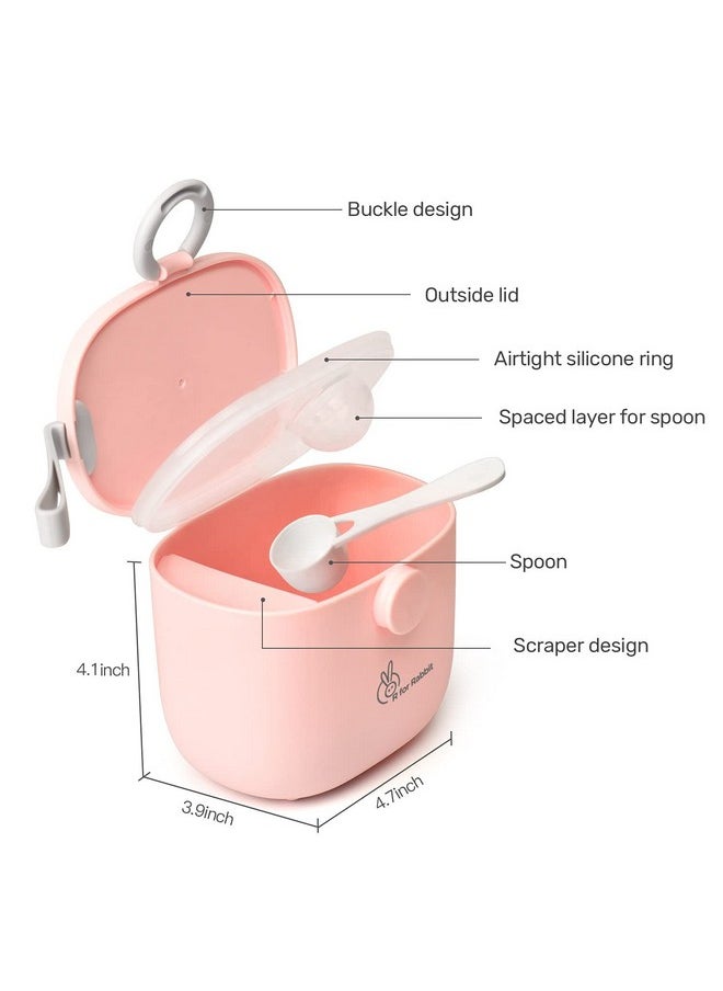 Silicone First Feed Box For Baby, Kids Milk Powder Box Multi-Functional Meal Box 210G Pink