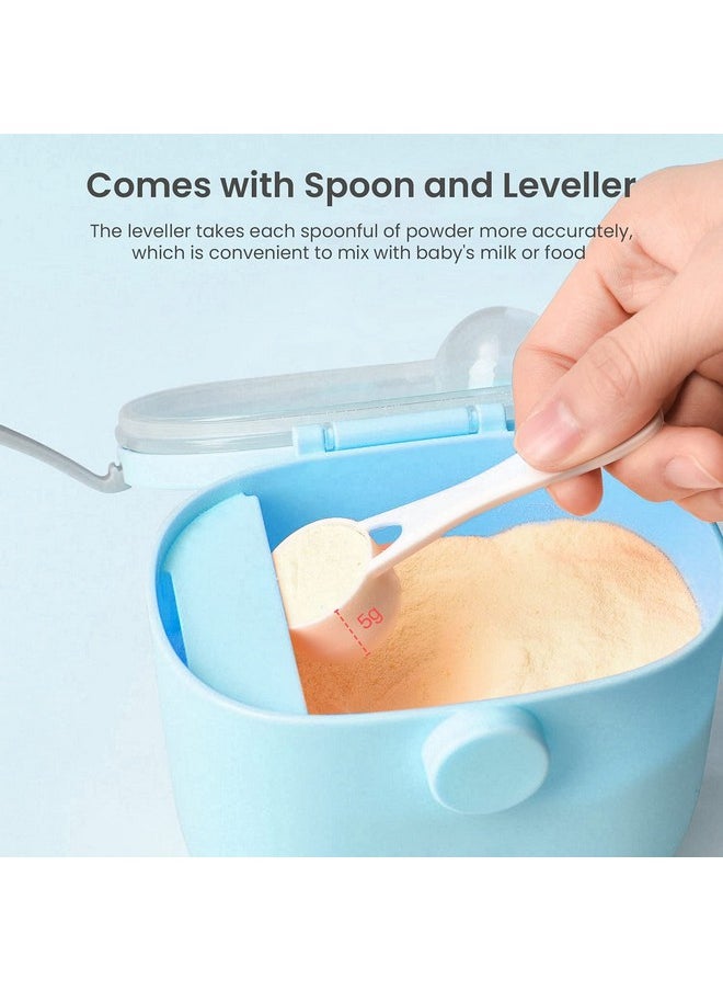 Silicone First Feed Box For Baby, Kids Milk Powder Box Multi-Functional Meal Box 210G Blue