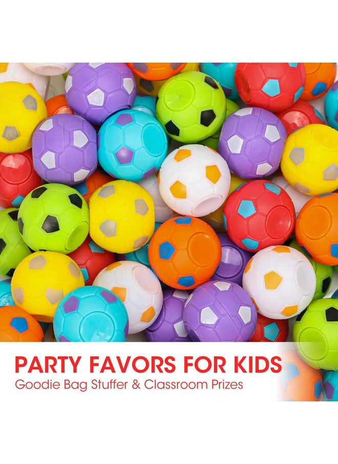 24 Pcs Soccer Party Favors For Kids 4-8 8-12, Mini Fidget Spinners Soccer Ball Toys, Goodie Bags Stuffers For Birthday Party, Treasure Box Toys For Classroom, Return Gifts For Kids