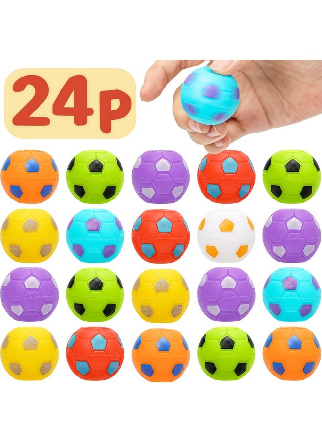 24 Pcs Soccer Party Favors For Kids 4-8 8-12, Mini Fidget Spinners Soccer Ball Toys, Goodie Bags Stuffers For Birthday Party, Treasure Box Toys For Classroom, Return Gifts For Kids