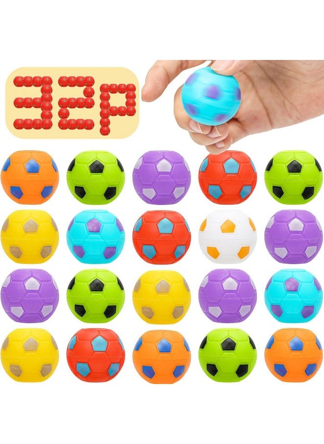 32 Pcs Soccer Party Favors For Kids 4-8 8-12, Mini Fidget Spinners Soccer Ball Toys, Goodie Bags Stuffers For Birthday Party, Treasure Box Toys For Classroom, Return Gifts For Kids