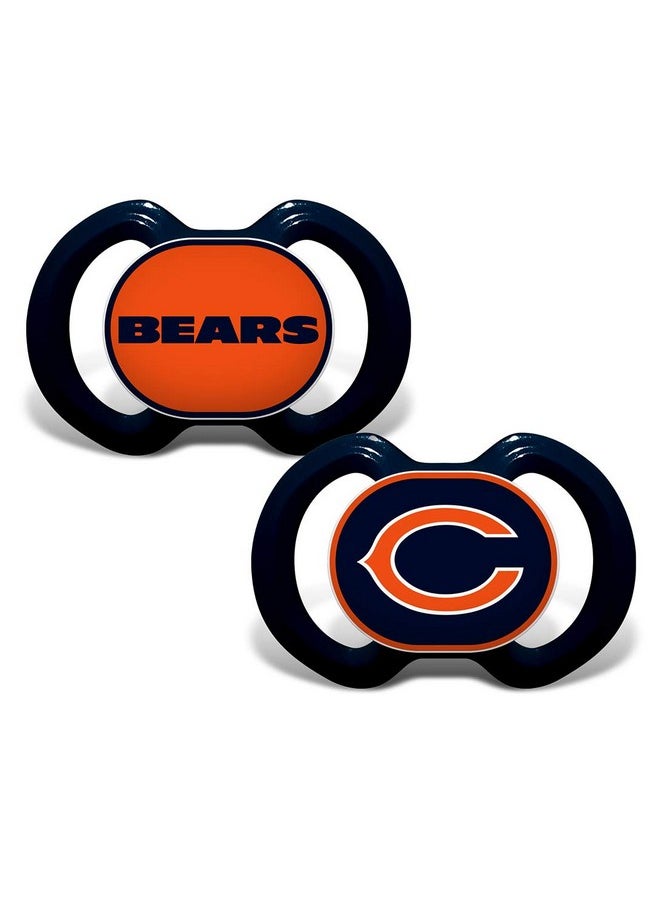 Babyfanatic Pacifier 2-Pack - Nfl Chicago Bears - Officially Licensed League Gear