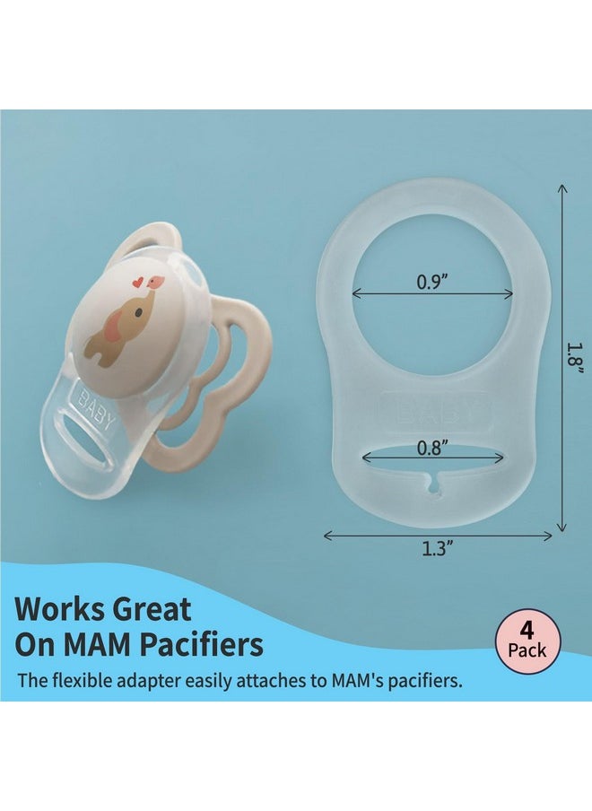 Pacifier Adapter Rings - Silicone Adapter For Pacifier Holder And Clip Mam-Compatible