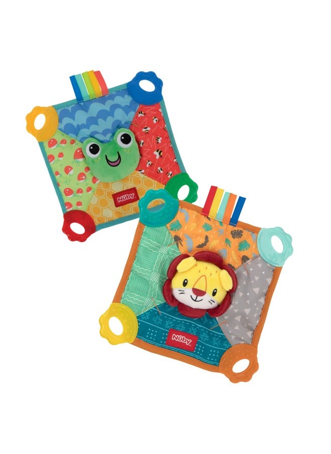 Teething Blankie Characters May Vary, Red/Yellow/Green/Orange/Blue, 1 Count