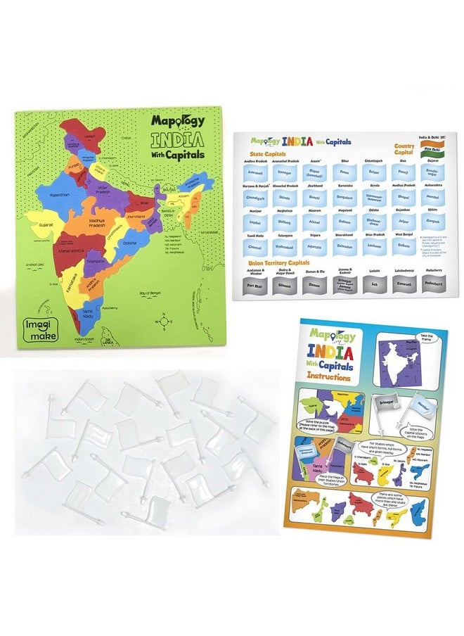 Mapology Ultimate Combo: India & World Map Puzzle, Solar System Puzzle & Monument Of India Construstion Set - Educational Toy For Kids Above 5 Years