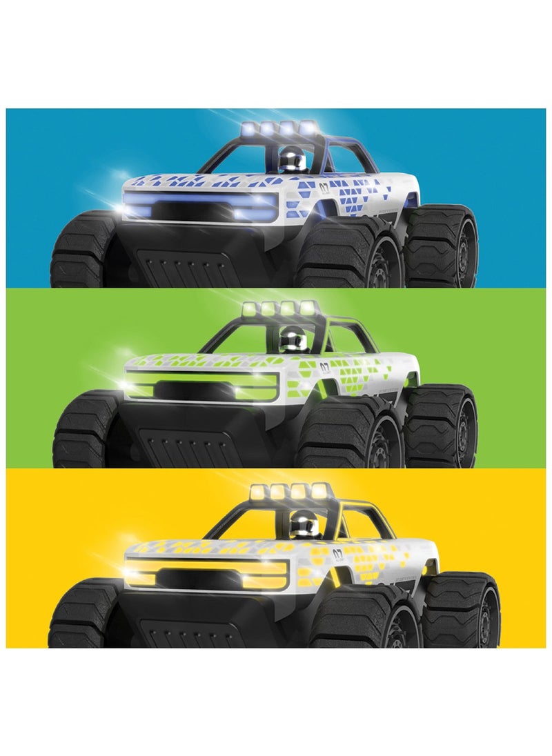 Sharper Image Phantom Crawler RC Light-Up Truck, Expanding Tires Rechargeable Battery Durable Wireless RC Action Toy